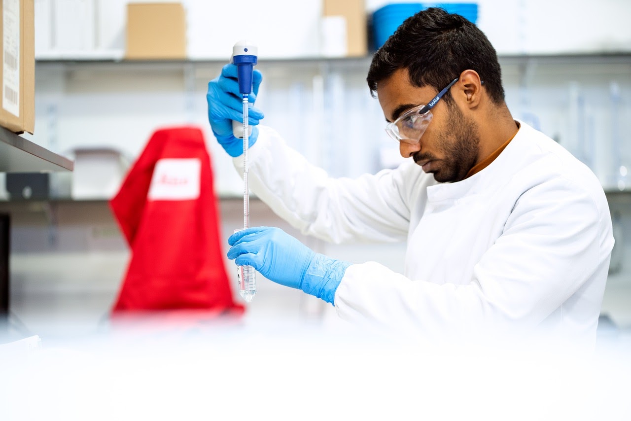 man working in laboratory