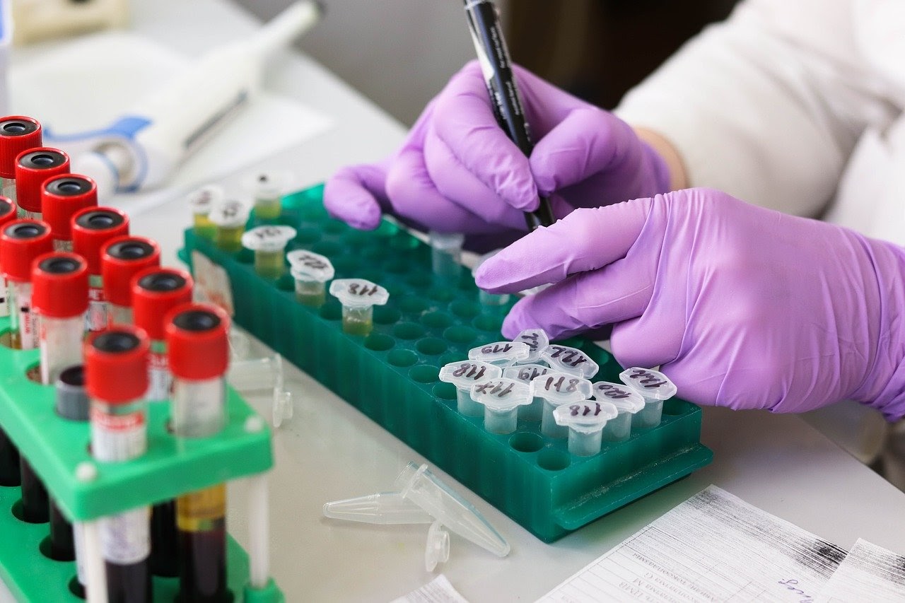 person working in laboratory