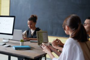 students in class