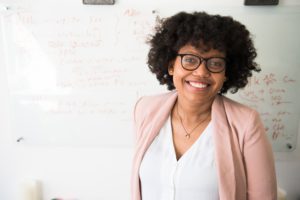 tutor in front of whiteboard