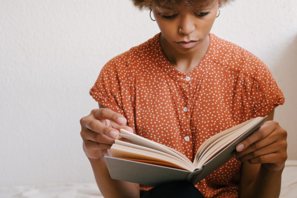 girl reading book