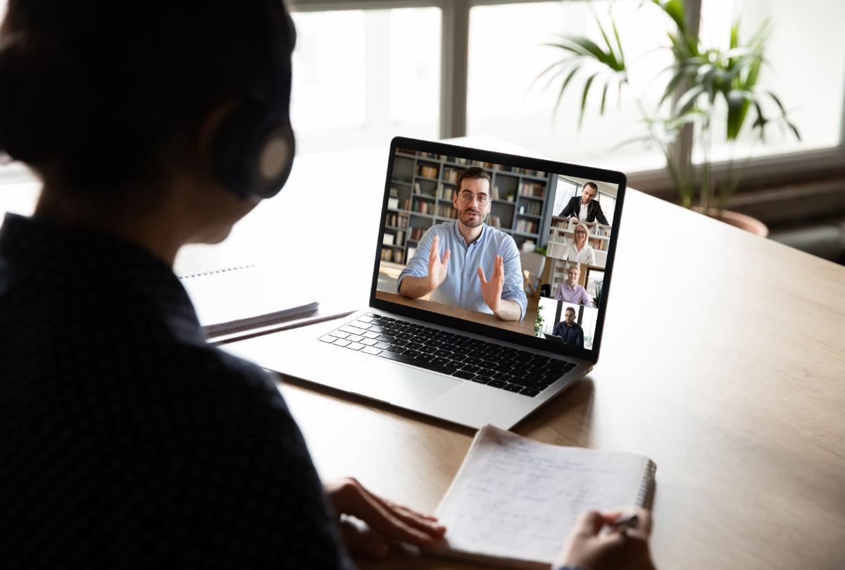 A level student working with online tutor